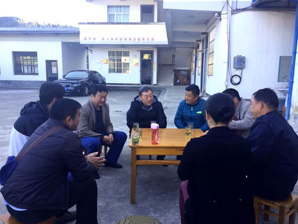 与县、乡、村级干部座谈